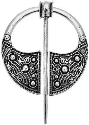 COLORFULBLING Brooch Cloak Pin Scarf Shawl Buckle Clasp Pin Brooch Penannular Brooch for Costume Accessory, Antique Silver, Rose Gold(silver)