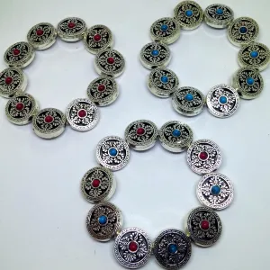 CONVERTIBLE TURKISH FLORAL COIN BRACELET