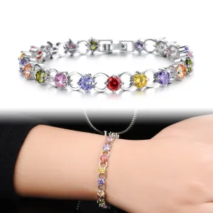 Crystal bracelets for women luxury AAA zirconia bracelet bangle fashion pulseiras created gemstone jewelry girls