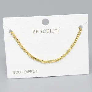 Curb Chain Gold Dipped Bracelet