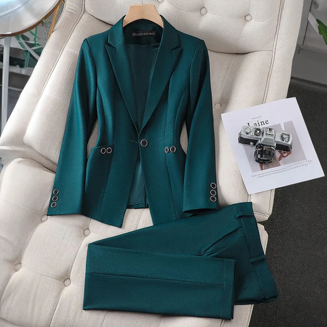 Dames Blazerset - Tijdloze Stijl - Hoge Kwaliteit, Comfortabele Pasvorm - Elegant en Modieus