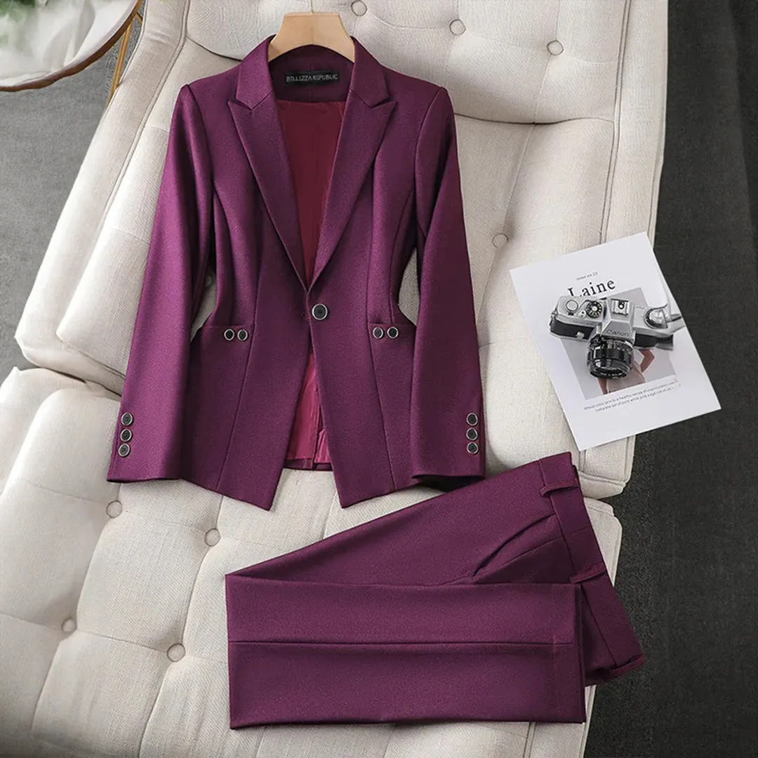 Dames Blazerset - Tijdloze Stijl - Hoge Kwaliteit, Comfortabele Pasvorm - Elegant en Modieus
