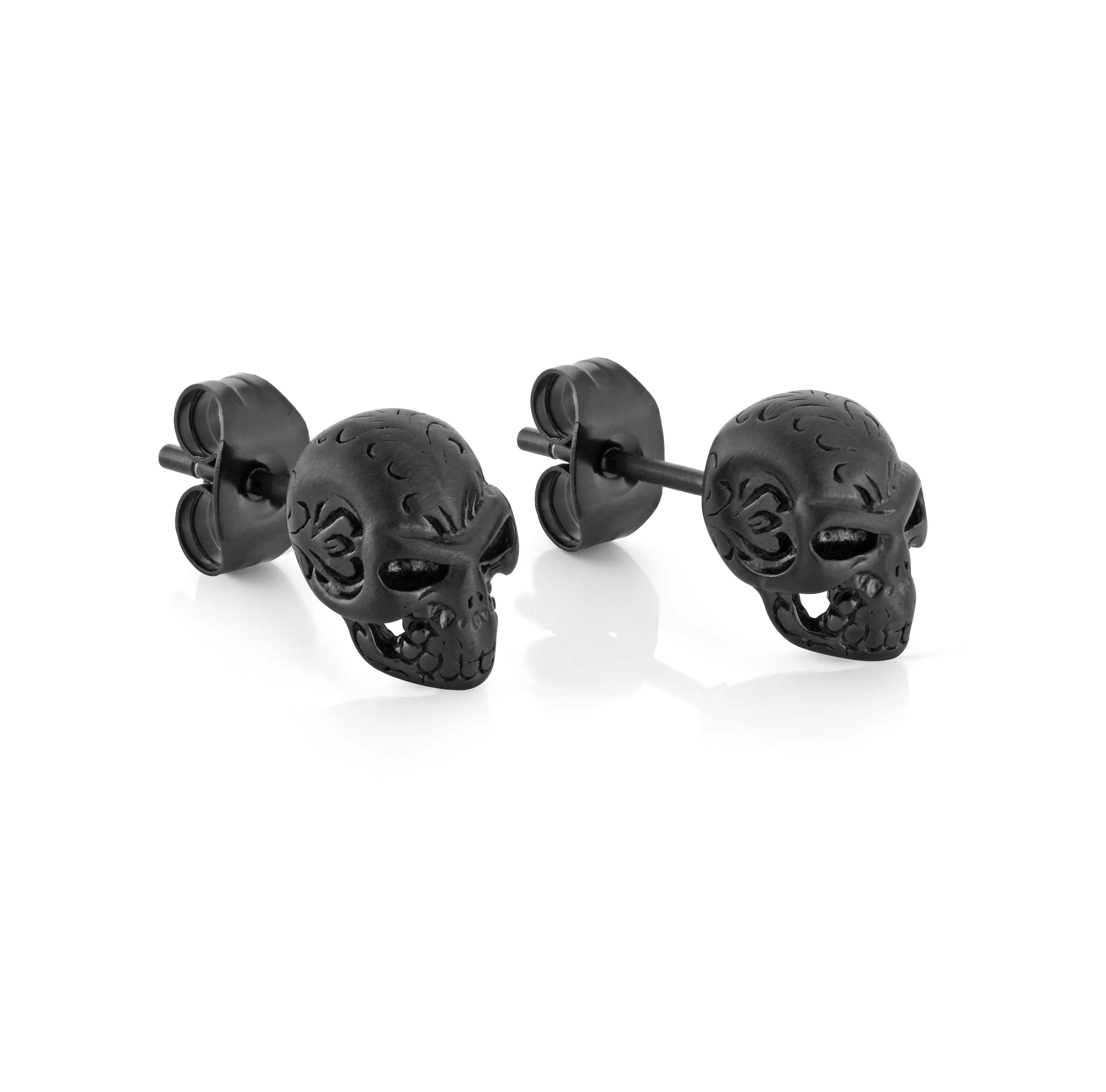 Detailed Skull Earrings | Italgem Steel