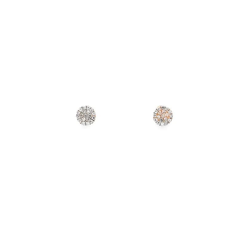 Diamond Disc Studs Earrings By Gioielli Di Valenza