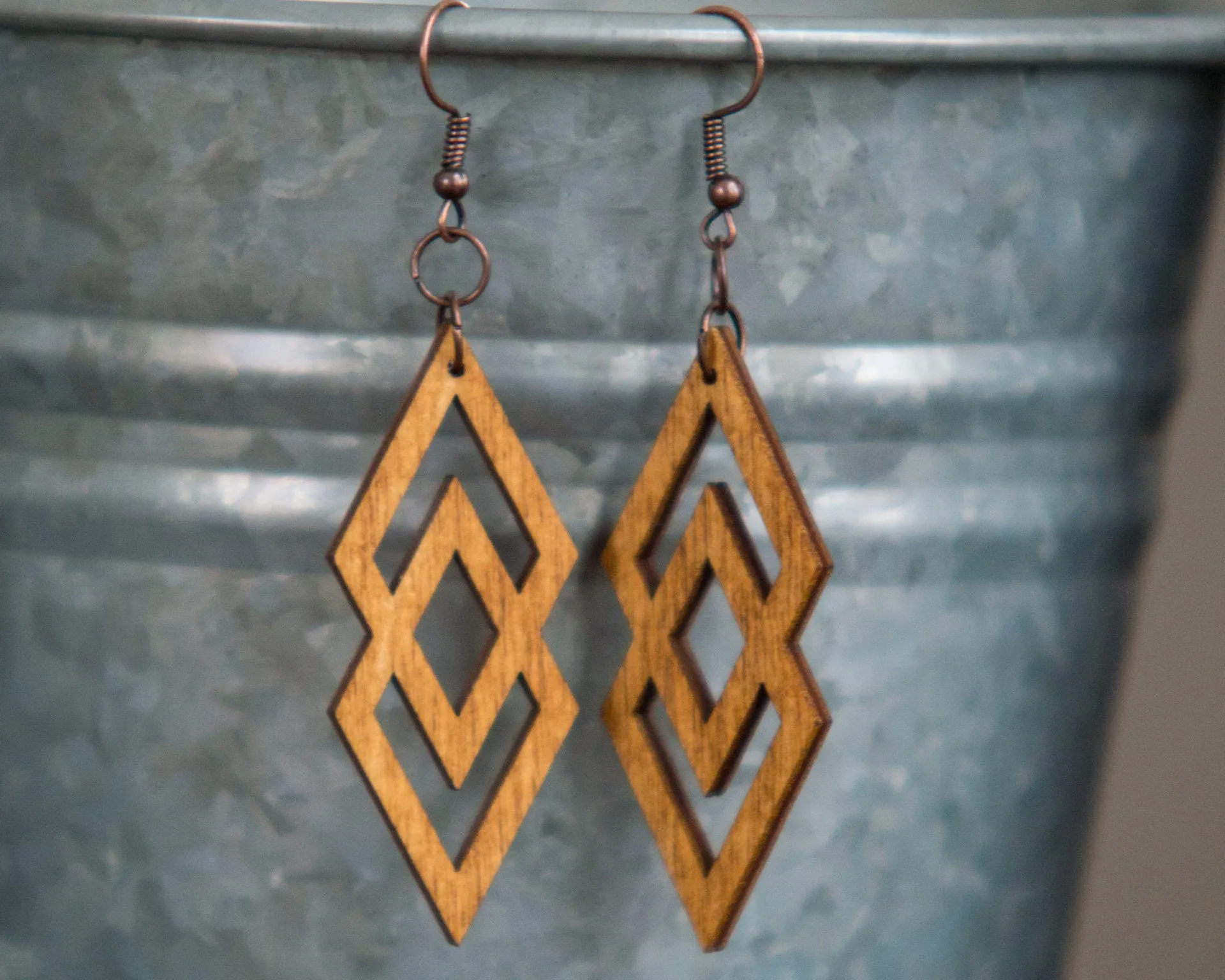 Double Diamond Earrings