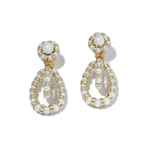 Double Helix Pearl Earrings