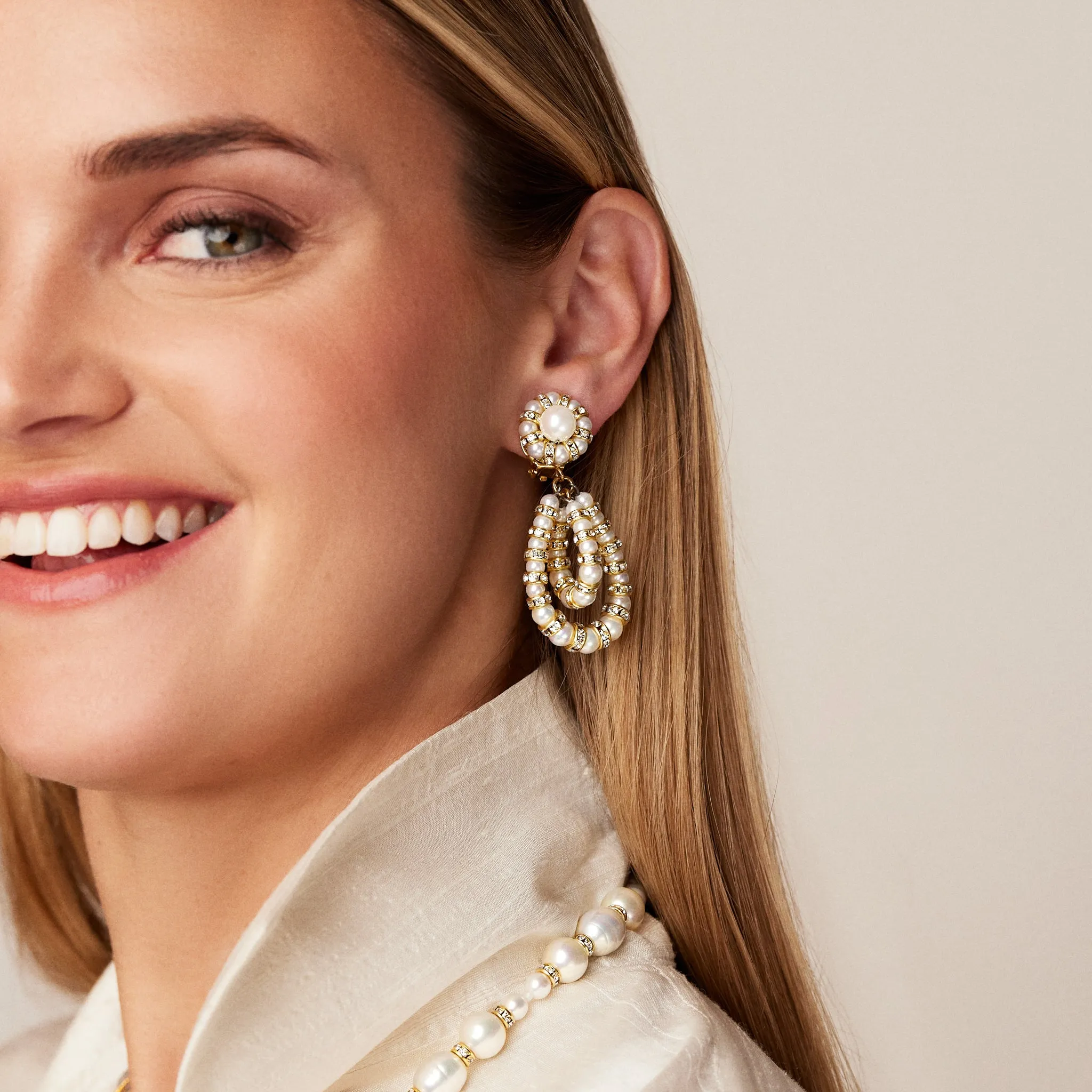 Double Helix Pearl Earrings