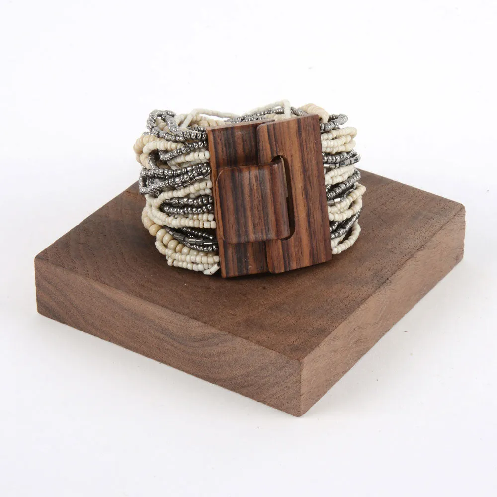 Drizzle Wood Buckle Bracelet