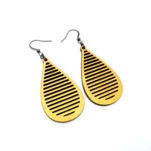 Drop 05 [S] // Leather Earrings - Gold