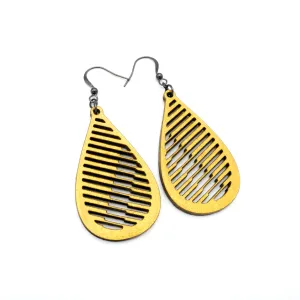 Drop 06 [S] // Leather Earrings - Gold