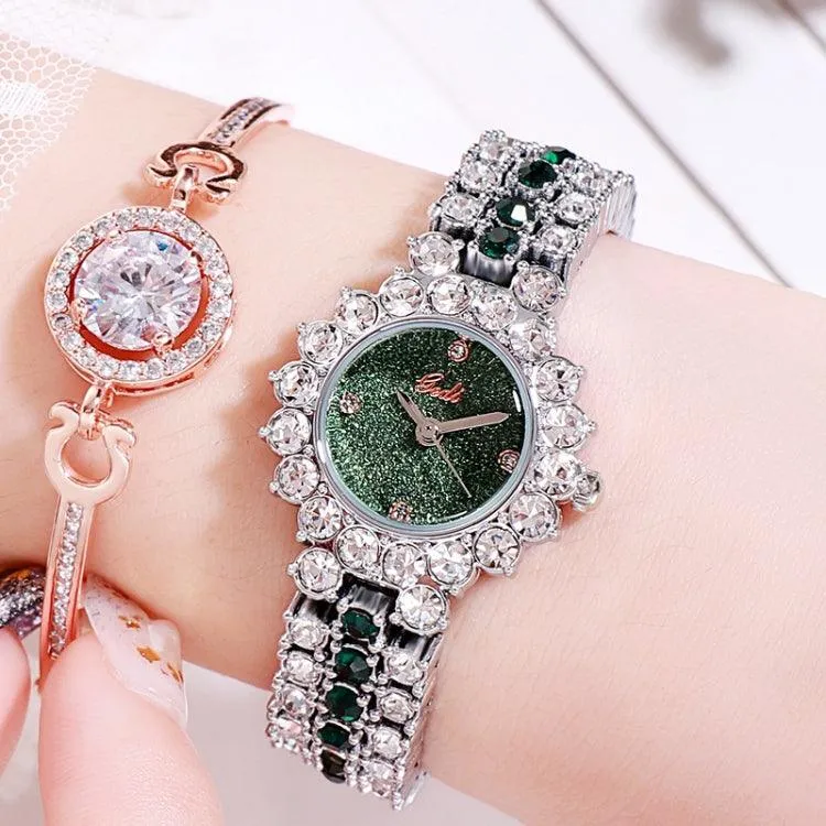 Elegant Women's Quartz Diamond-Studded Bracelet Watch by Gedi 52004