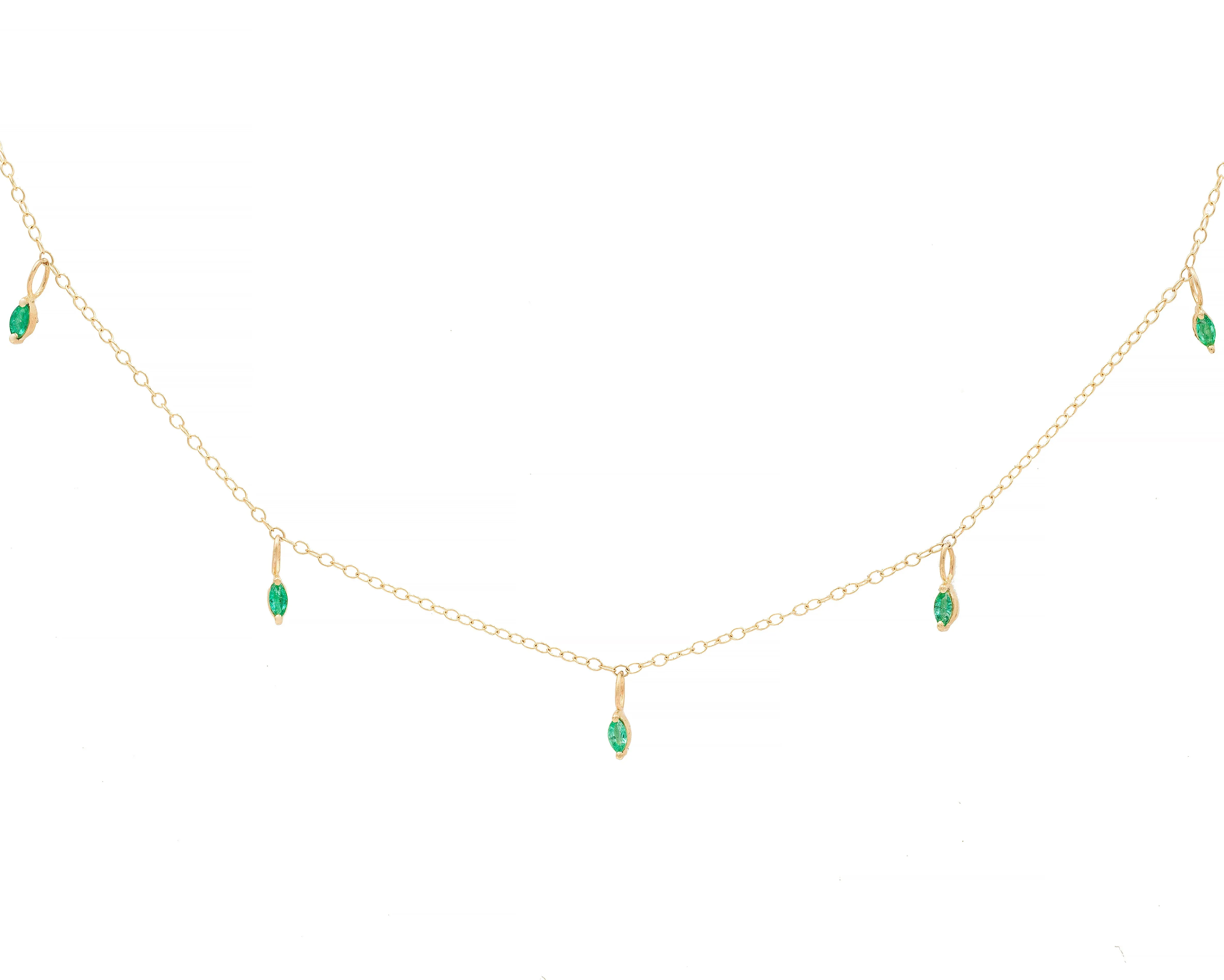 Emerald Iris Necklace (Ready to Ship)
