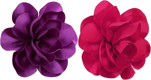 Fabric Rose Flower Brooches for Women Flower Pins for Clothes Dresses Extra Large Black White Red Brooches and Pins for Women Vintage 15cm/5.5in