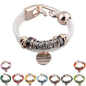 Fashion Vintage Rope Charm Bracelets For Woman Jewelry Leather Bracelets & Bangles