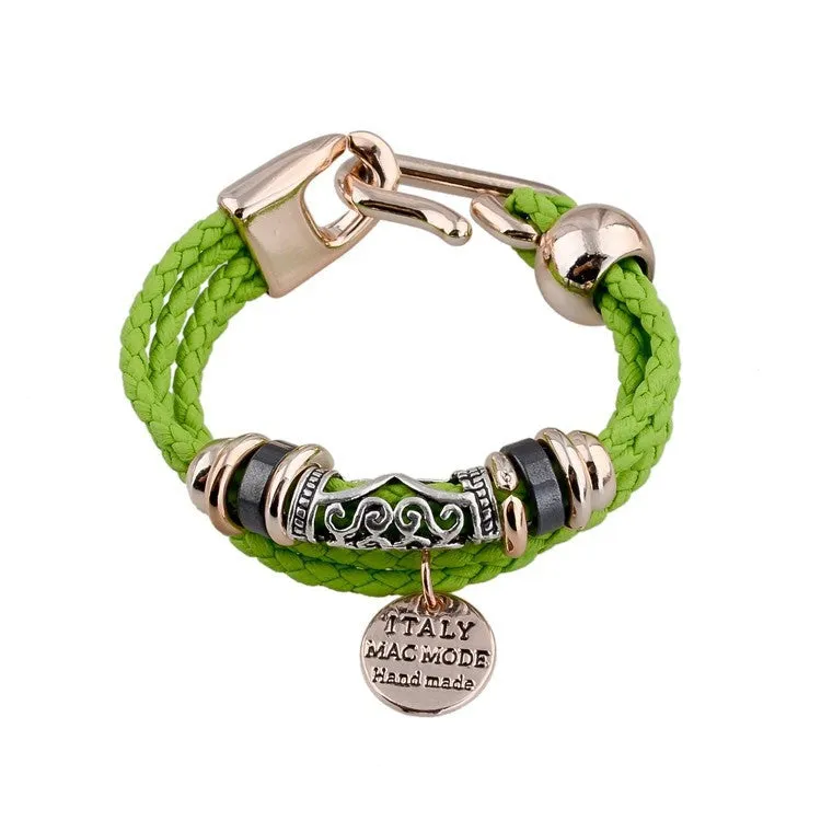 Fashion Vintage Rope Charm Bracelets For Woman Jewelry Leather Bracelets & Bangles
