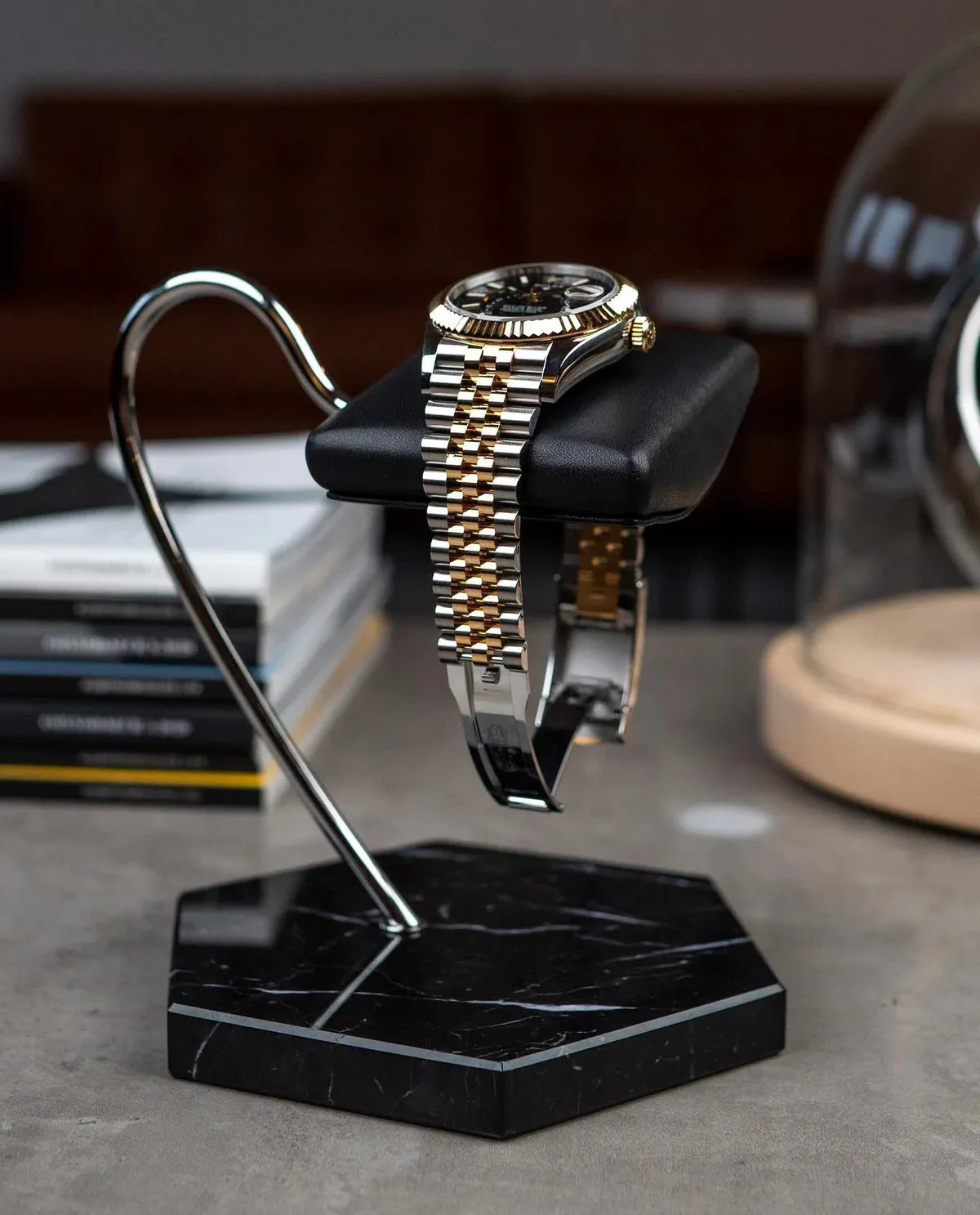 Fawes Hexagonal Watch Stand  Single Cushion