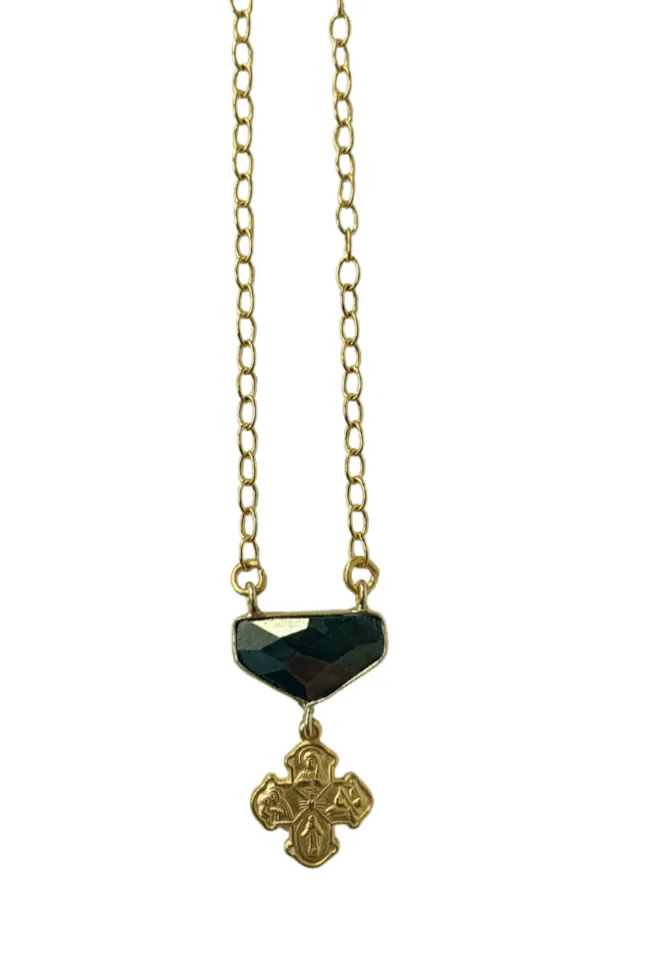 Four way Cross with Gem