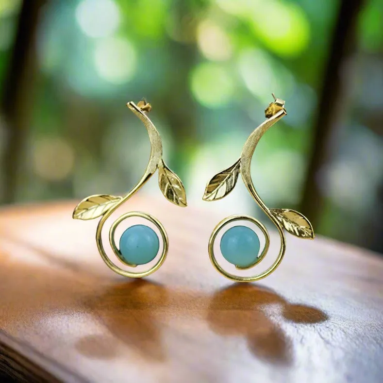 Fresh Branches Flower Drop Earrings