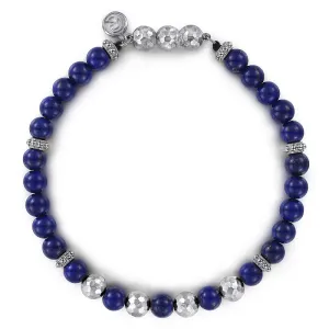 Gabriel & Co | 925 Sterling Silver and Lapis Beaded Bracelet
