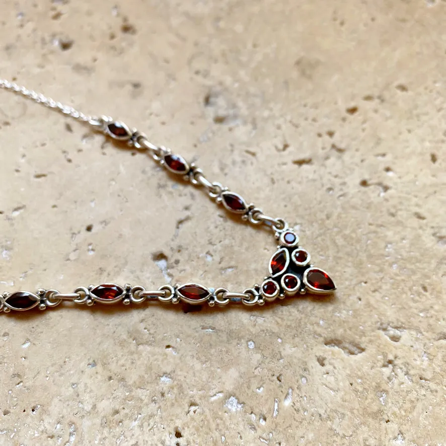Garnet Necklace - Aria