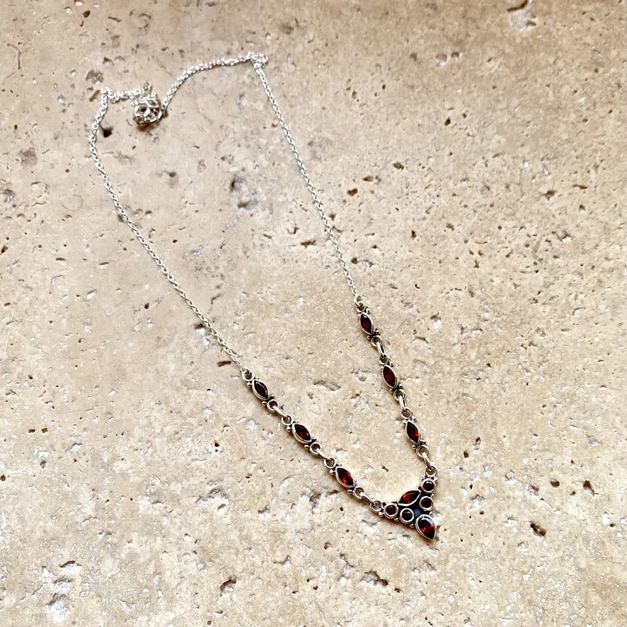 Garnet Necklace - Aria