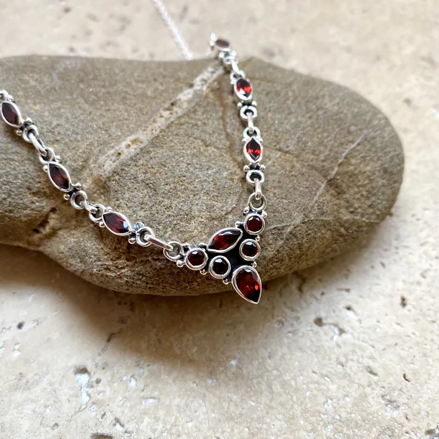 Garnet Necklace - Aria