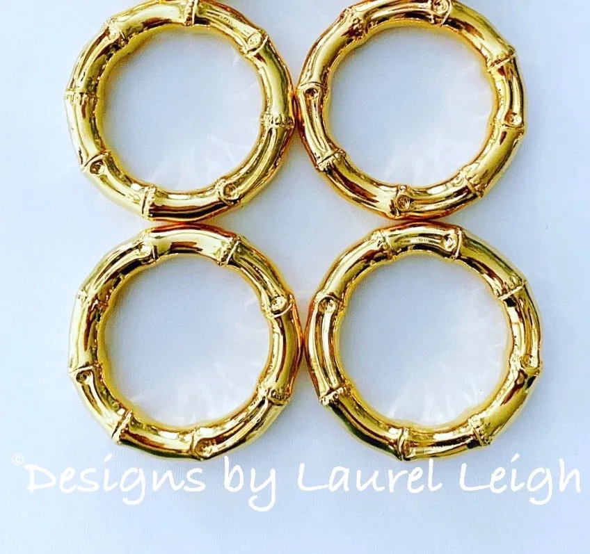 Gold Bamboo Napkin Rings