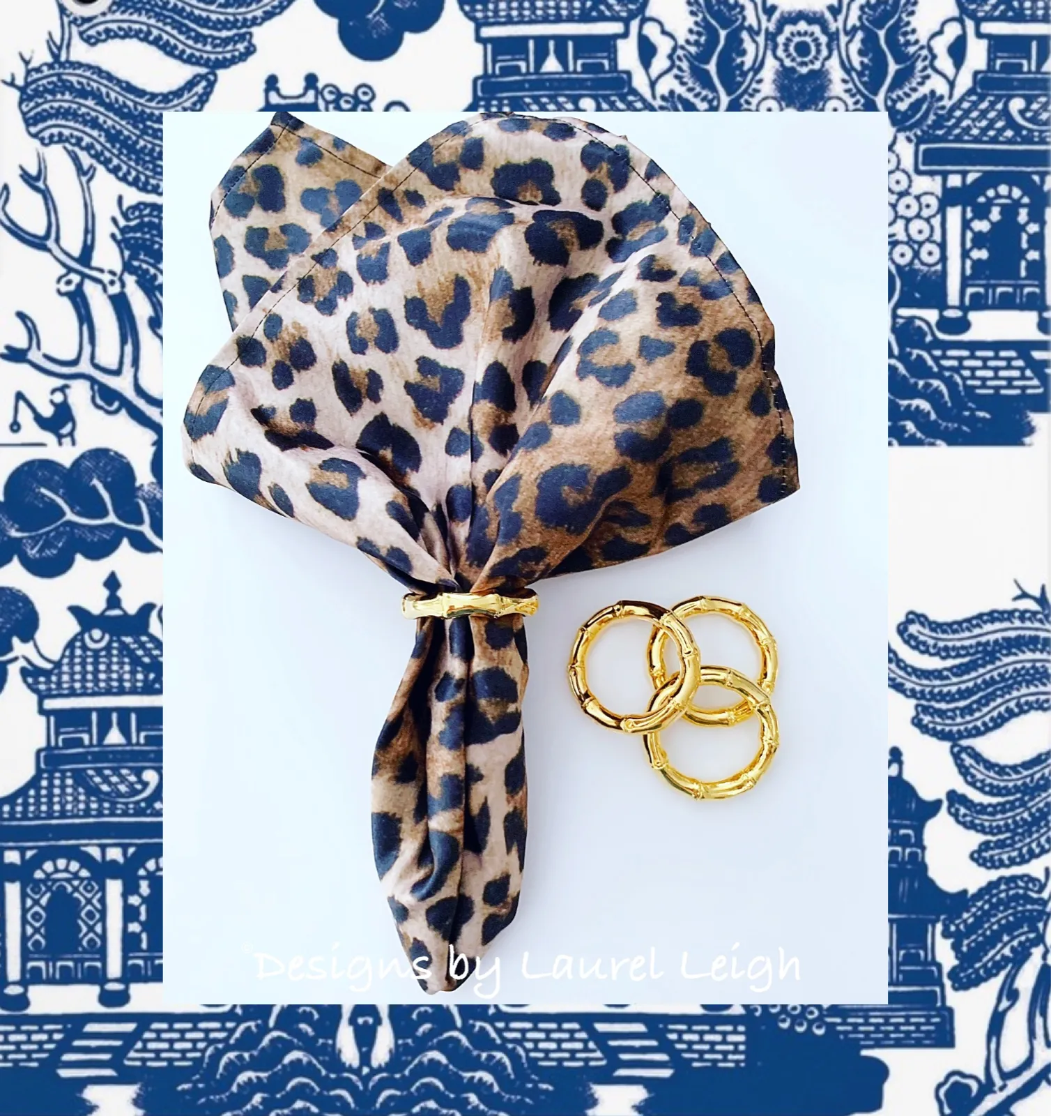 Gold Bamboo Napkin Rings