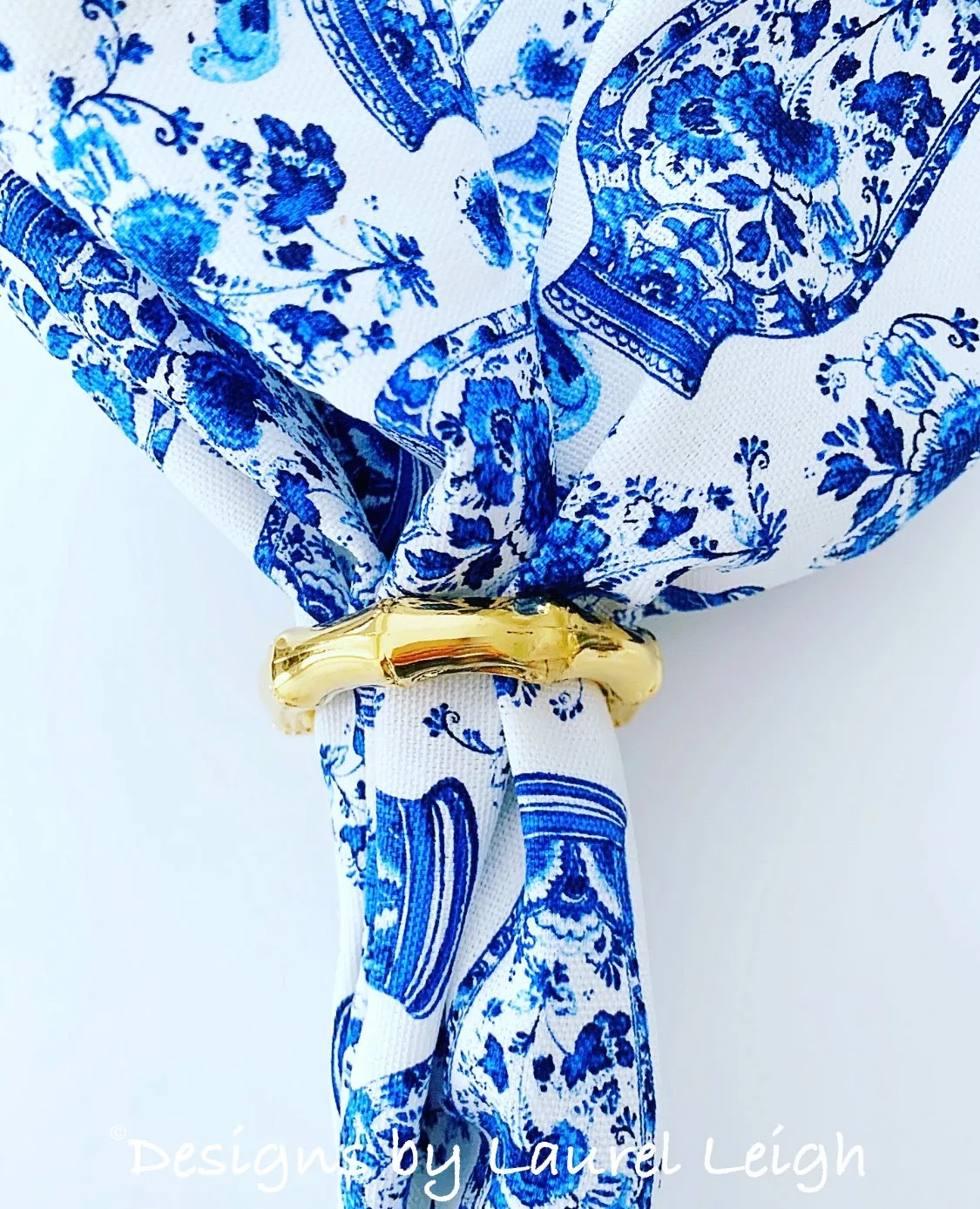 Gold Bamboo Napkin Rings