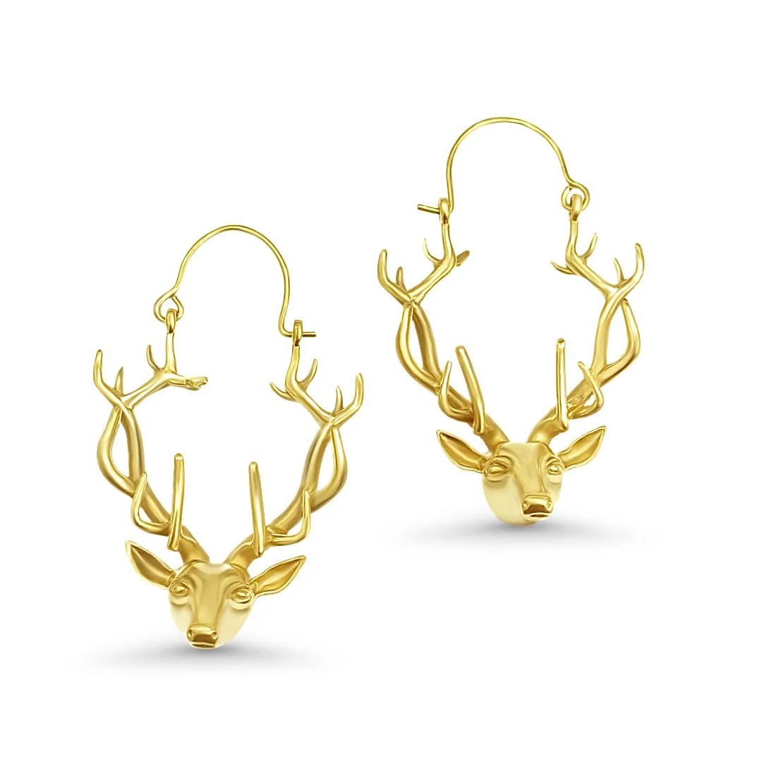 GOLD DEERS ANTLERS HOOPS