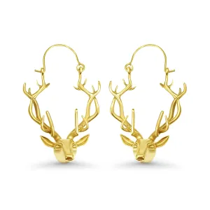 GOLD DEERS ANTLERS HOOPS