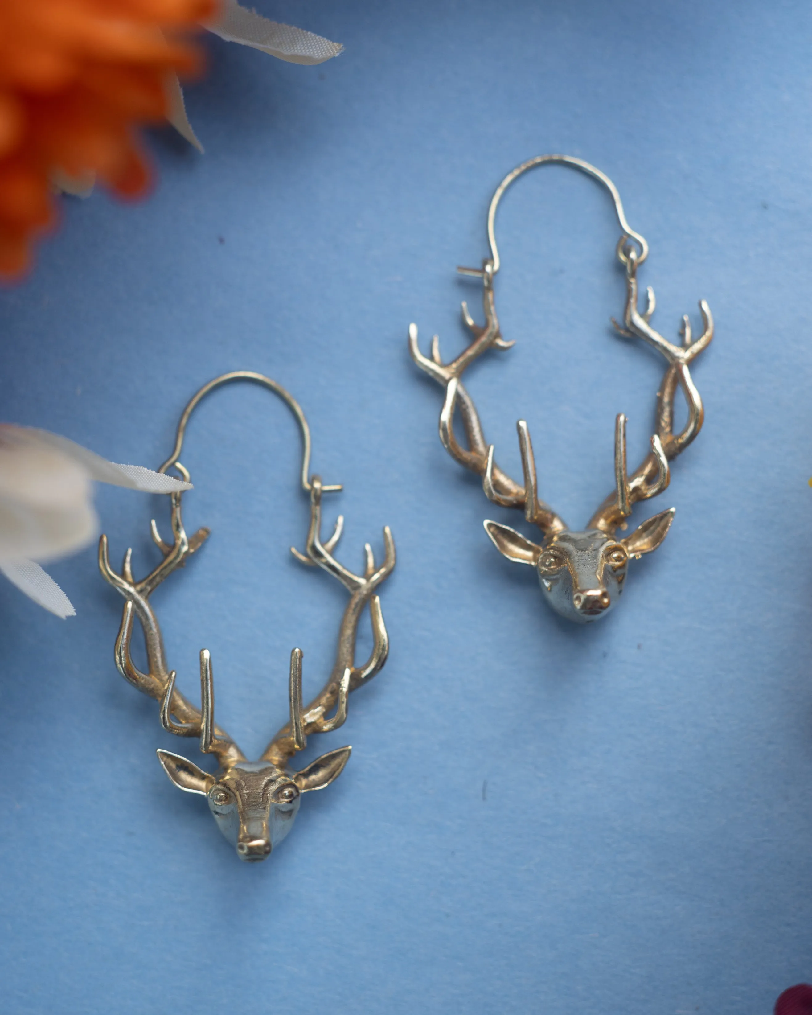 GOLD DEERS ANTLERS HOOPS