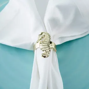 Gold Seahorse Napkin Ring (Set of 4)