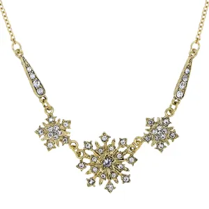 GOLD-TONE CRYSTAL BELLE EPOCH STARBURST STATEMENT NECKLACE 16 ADJ - 17544