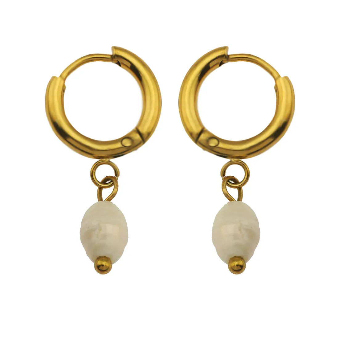 HACKNEY NINE // ALEX FRESH WATER PEARL HOOPS