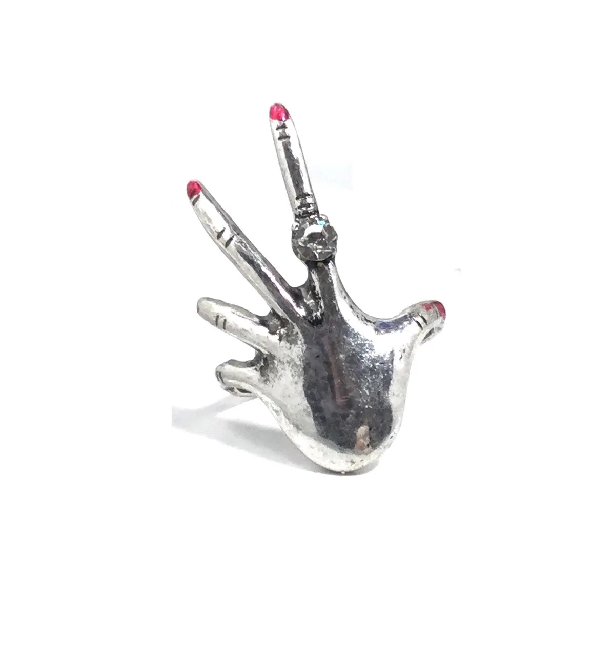 Hand Ring in Silver