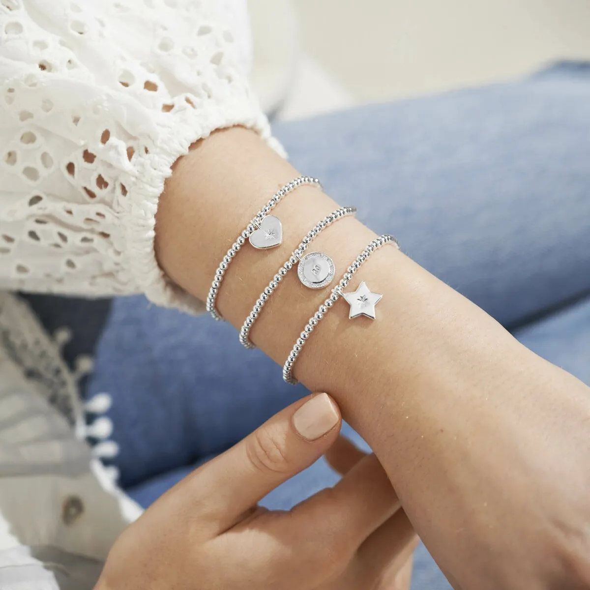 'Happy 30th Birthday' Celebration Bracelet Set | Silver Plated | 3 Piece