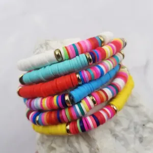 Heishi Bracelets Stretch Bracelet Set of 6