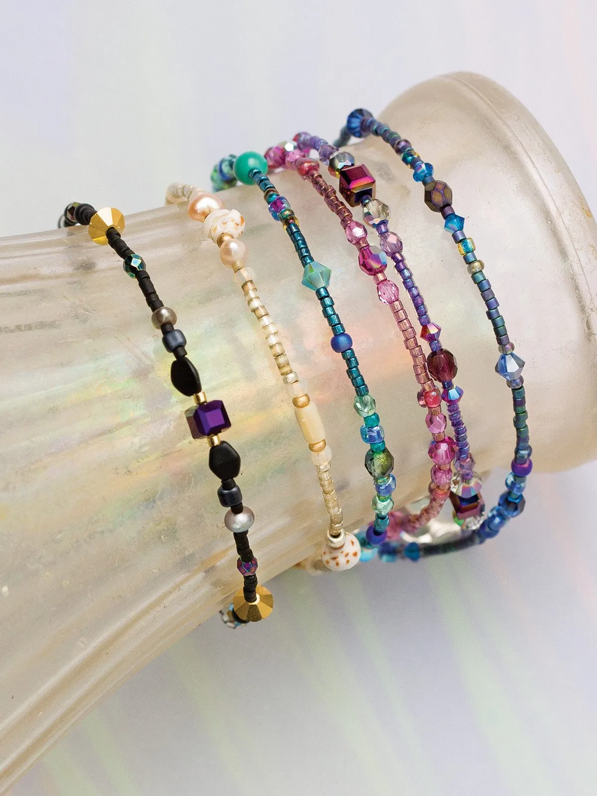 Holly Yashi Sonoma Glass Bead Bracelet - Rainbow Mist