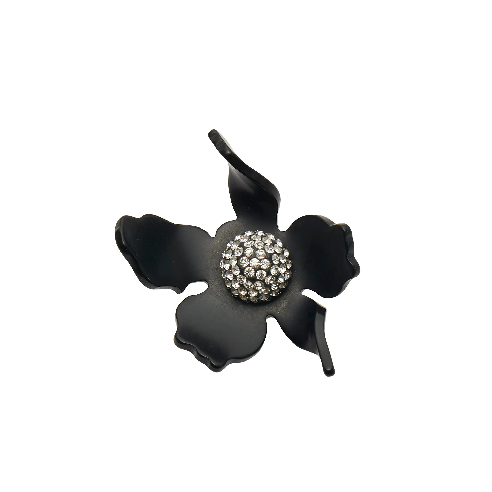 JET CRYSTAL LILY RING