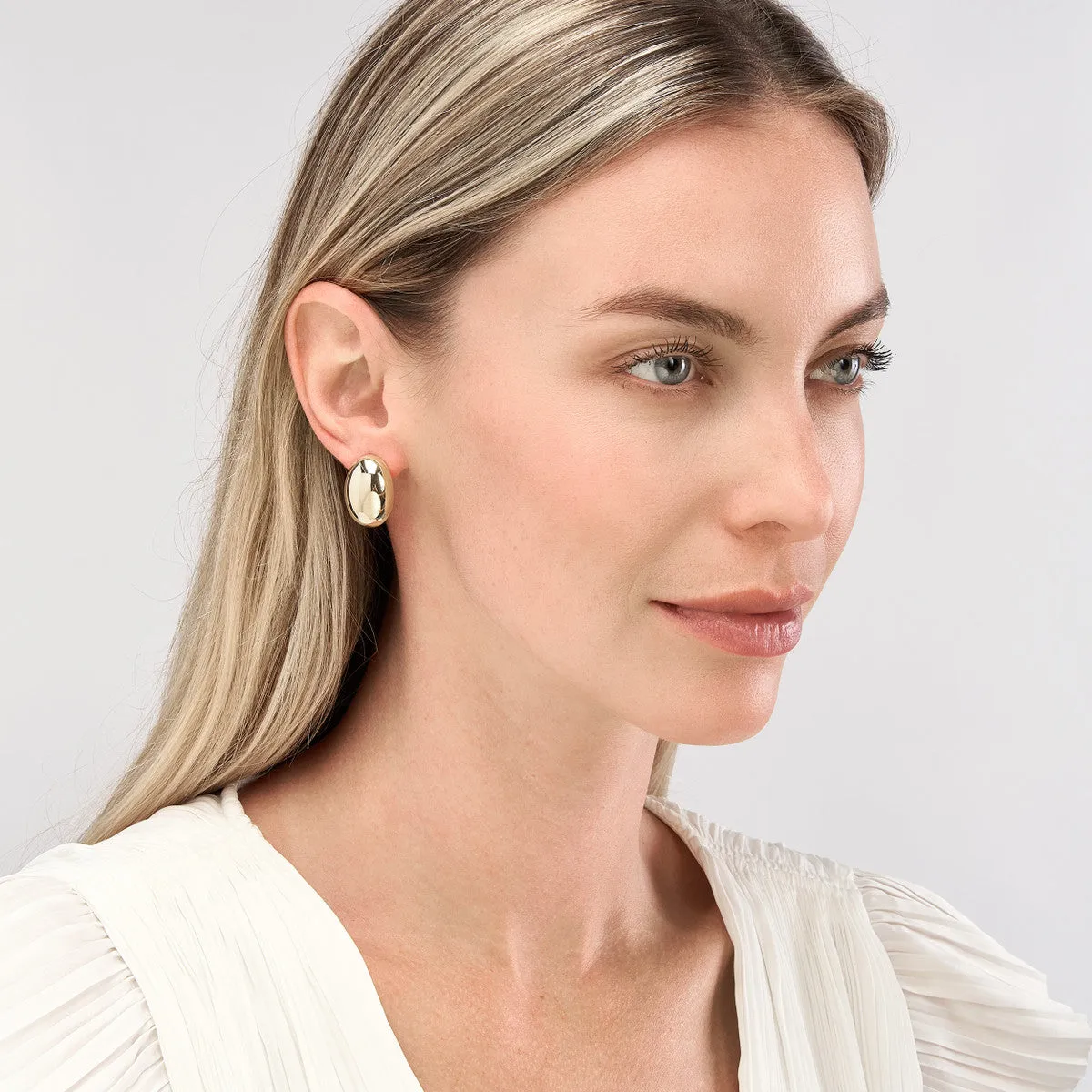 Large Button Earrings