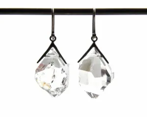 Large Sticks and Stones Herkimer Earrings