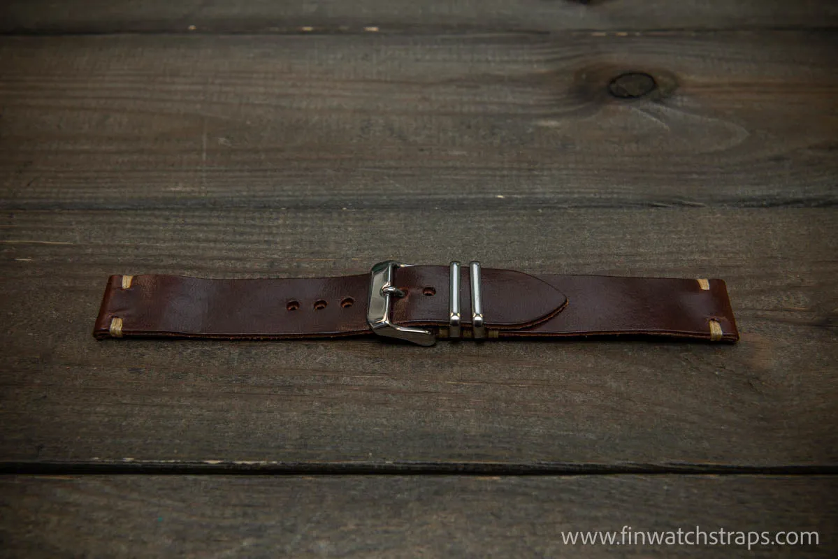 Leather watch strap, Wickett & Craig of America leather band, handmade in Finland 10-26 mm.