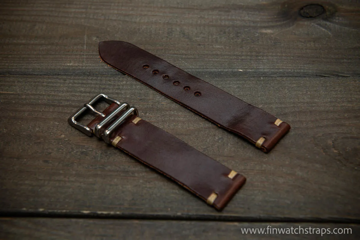 Leather watch strap, Wickett & Craig of America leather band, handmade in Finland 10-26 mm.