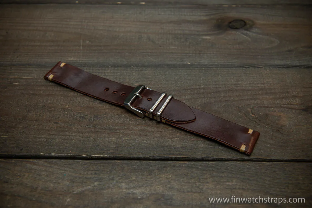 Leather watch strap, Wickett & Craig of America leather band, handmade in Finland 10-26 mm.