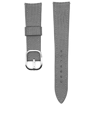 Lizard Leather Strap (Grey, Matte)