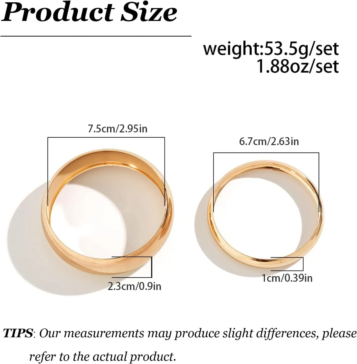 Long tiantian Gold Bangles for Women Bangle Bracelets Chunky Bangles Bracelets Non Tarnish Gold/Silver Bracelet for Women Trendy Jewelry Gifts