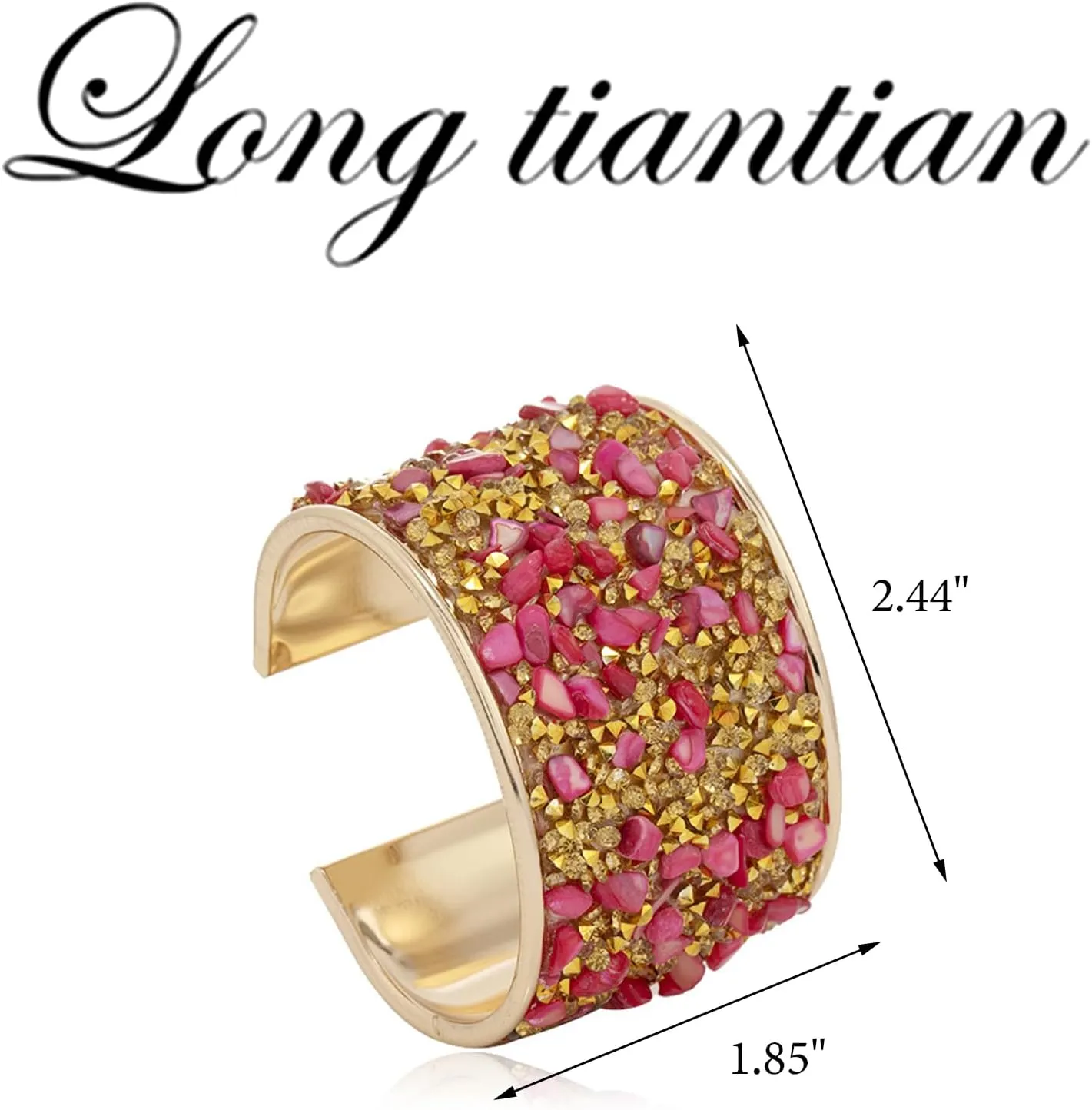 Long tiantian Gold Bangles for Women Bangle Bracelets Chunky Bangles Bracelets Non Tarnish Gold/Silver Bracelet for Women Trendy Jewelry Gifts