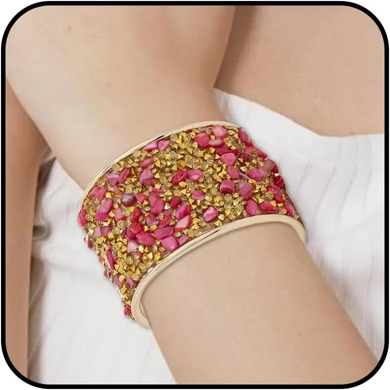 Long tiantian Gold Bangles for Women Bangle Bracelets Chunky Bangles Bracelets Non Tarnish Gold/Silver Bracelet for Women Trendy Jewelry Gifts