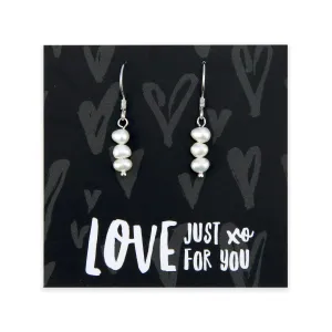 Love Just For You - Fresh Water Pearl Drop Dangle Earrings (9512-R)
